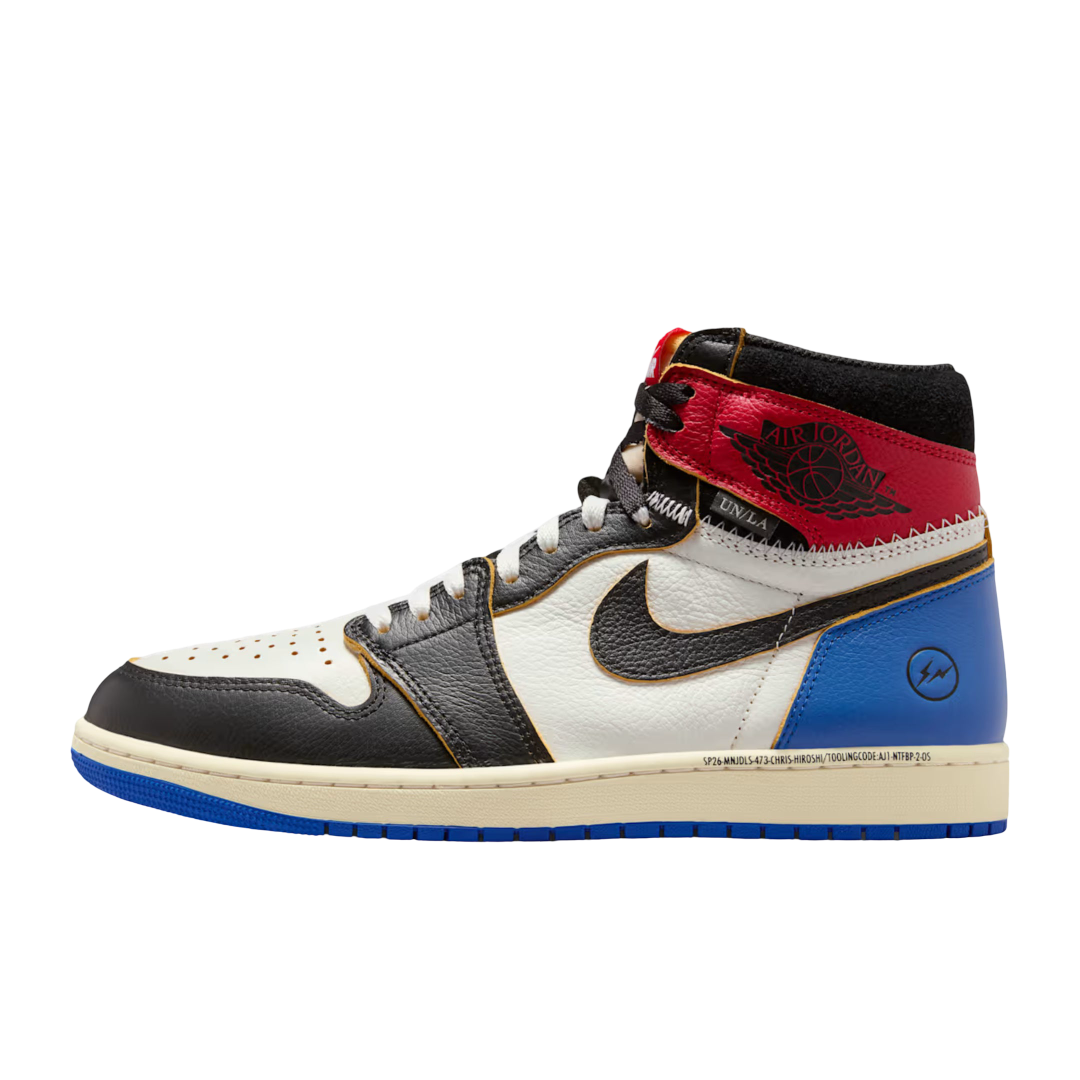 (Men's) Air Jordan 1 Retro High OG x Fragment Design x Union LA "Varsity Red / Sport Royal" (2026) [IO7847-002] Sneakers in Multicolor | FOOT NINJAS {1}