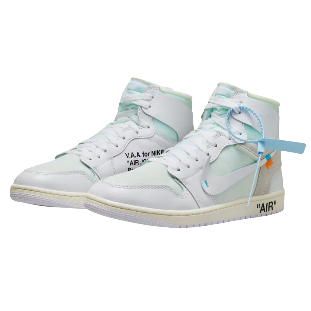 (Men's) Air Jordan 1 Retro High OG x V.A.A. / Virgil Abloh Archive "Alaska / Off-White Euro" (2026) [AA3834-100] Sneakers in White | FOOT NINJAS {3}