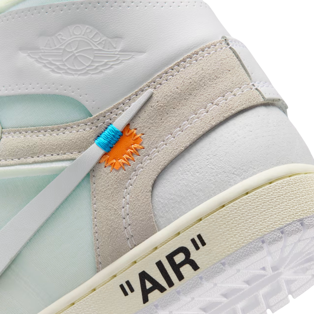 (Men's) Air Jordan 1 Retro High OG x V.A.A. / Virgil Abloh Archive "Alaska / Off-White Euro" (2026) [AA3834-100] Sneakers in White | FOOT NINJAS {10}