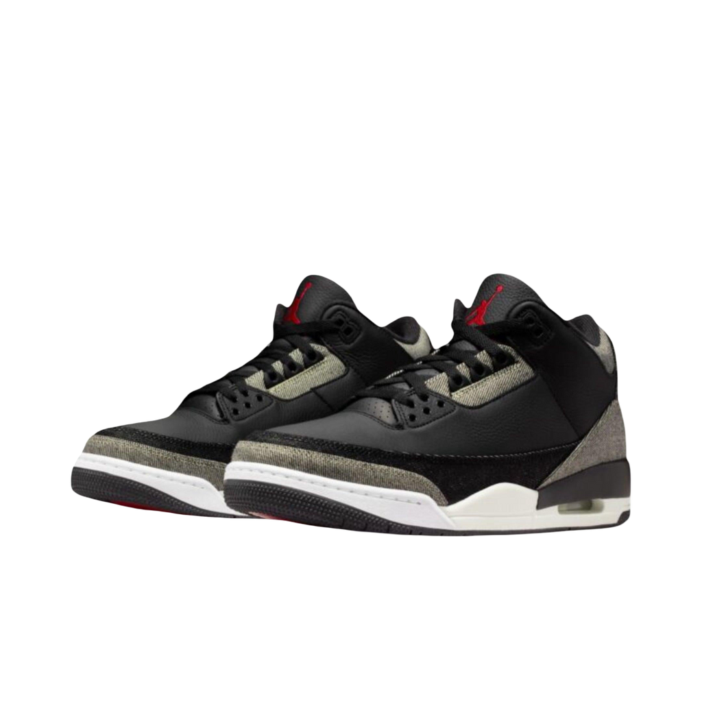 (Men's) Air Jordan 3 Retro x Levi's "Black Cement Denim" (2026) [IR0914-400] Sneakers in Black | FOOT NINJAS {3}