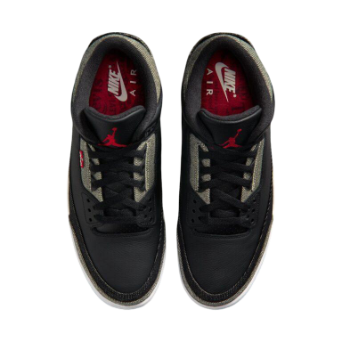 (Men's) Air Jordan 3 Retro x Levi's "Black Cement Denim" (2026) [IR0914-400] Sneakers in Black | FOOT NINJAS {4}