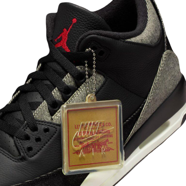 (Men's) Air Jordan 3 Retro x Levi's "Black Cement Denim" (2026) [IR0914-400] Sneakers in Black | FOOT NINJAS {7}