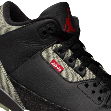 (Men's) Air Jordan 3 Retro x Levi's "Black Cement Denim" (2026) [IR0914-400] Sneakers in Black | FOOT NINJAS {9}
