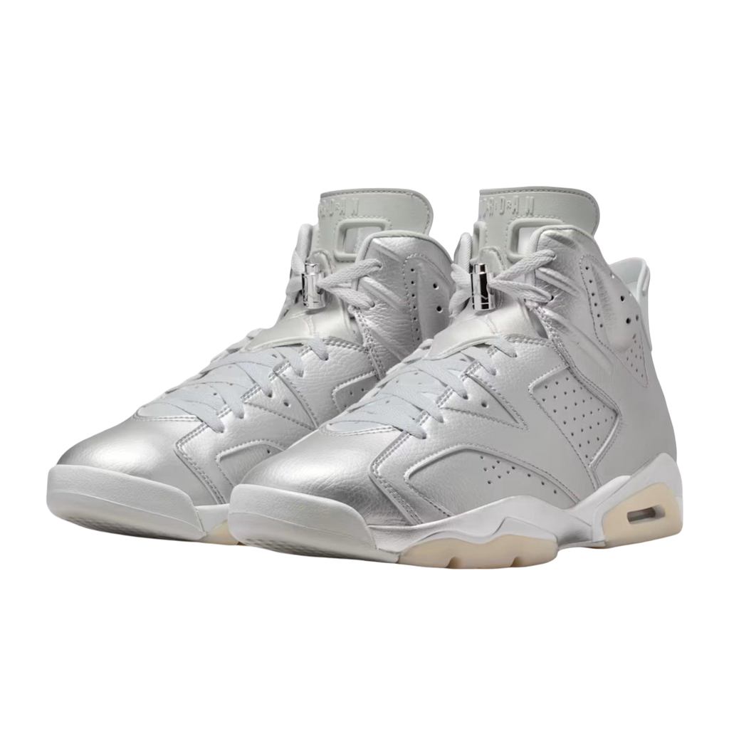 (Men's) Air Jordan 6 Retro PSG "Paris Saint-Germain / Metallic Silver" (2026) [IQ5135-001] Sneakers in Grey | FOOT NINJAS {3}