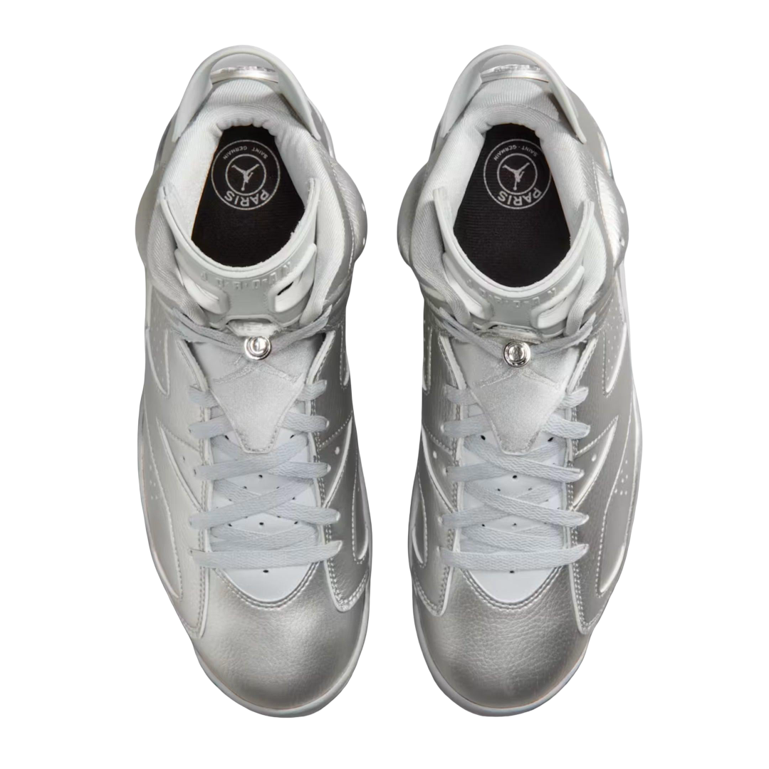 (Men's) Air Jordan 6 Retro PSG "Paris Saint-Germain / Metallic Silver" (2026) [IQ5135-001] Sneakers in Grey | FOOT NINJAS {4}
