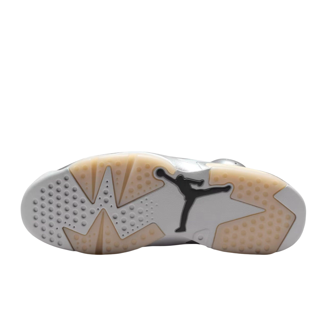 (Men's) Air Jordan 6 Retro PSG "Paris Saint-Germain / Metallic Silver" (2026) [IQ5135-001] Sneakers in Grey | FOOT NINJAS {6}