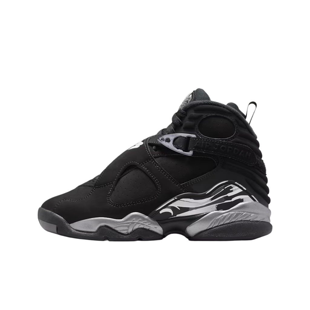 (GS) Air Jordan 8 Retro "Chrome" (2026) [305368-007] Sneakers in Black | FOOT NINJAS {1}
