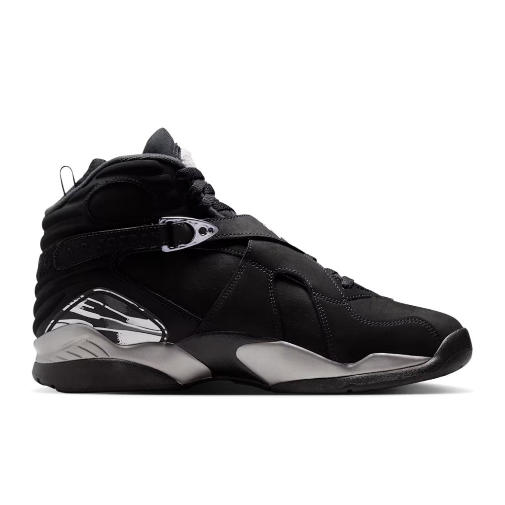 (Men's) Air Jordan 8 Retro "Chrome" (2026) [305381-007] Sneakers in Black | FOOT NINJAS {2}