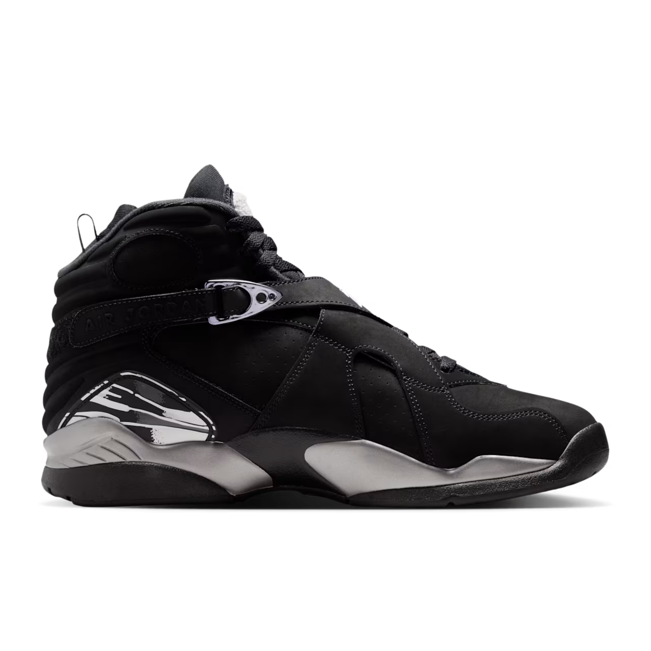 (Men's) Air Jordan 8 Retro "Chrome" (2026) [305381-007] Sneakers in Black | FOOT NINJAS {2}
