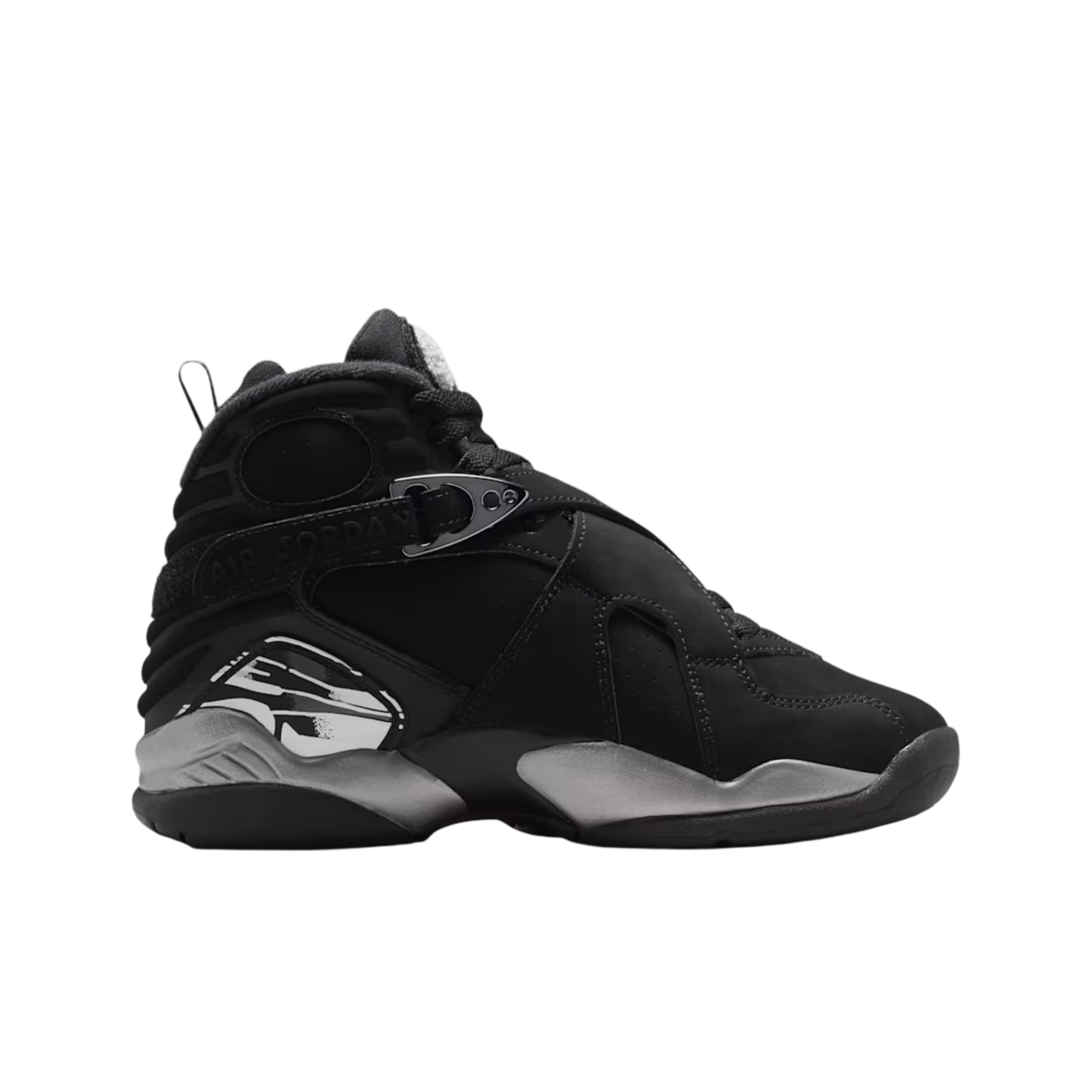 (GS) Air Jordan 8 Retro "Chrome" (2026) [305368-007] Sneakers in Black | FOOT NINJAS {2}