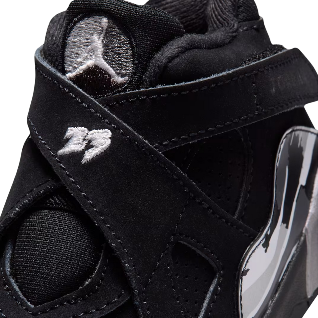 (TD) Air Jordan 8 Retro "Chrome" (2026) [305360-007] Sneakers in Black | FOOT NINJAS {7}