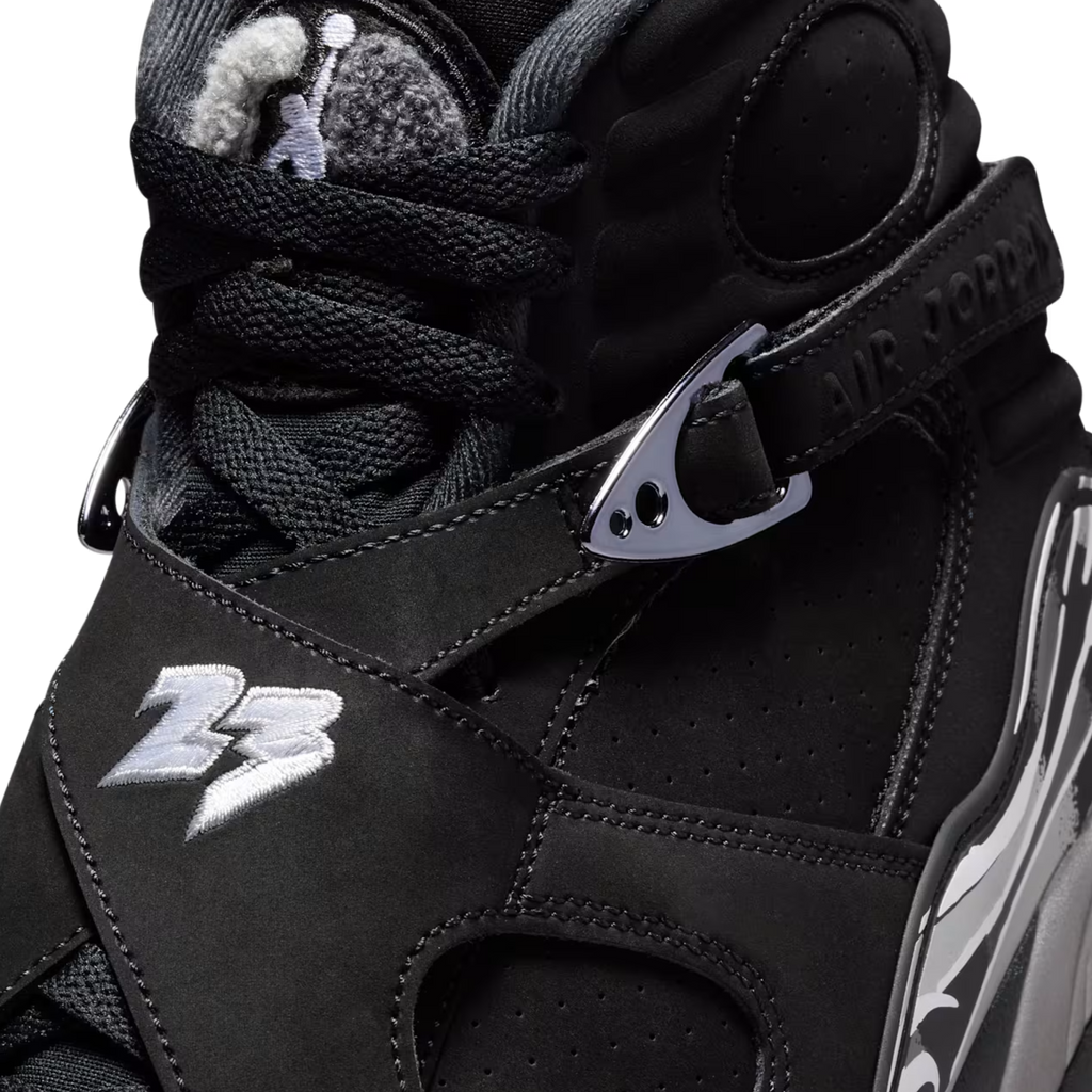 (Men's) Air Jordan 8 Retro "Chrome" (2026) [305381-007] Sneakers in Black | FOOT NINJAS {7}