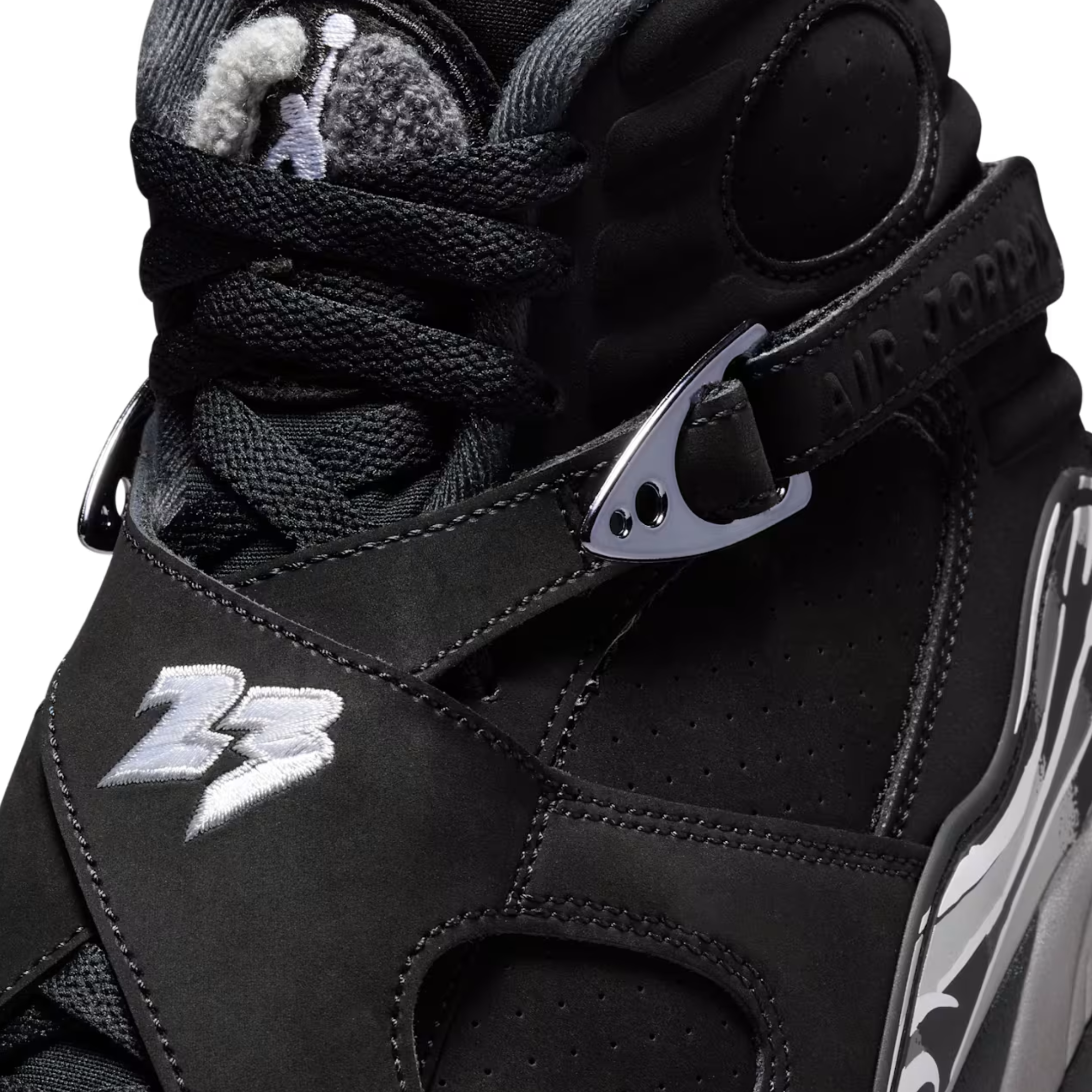 (Men's) Air Jordan 8 Retro "Chrome" (2026) [305381-007] Sneakers in Black | FOOT NINJAS {7}