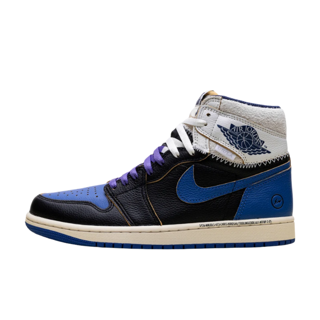(Men's) Air Jordan 1 Retro High OG x Fragment Design x Union LA "Black / Sport Royal" (2026) [IO7847-001] Sneakers in Blue | FOOT NINJAS {1}