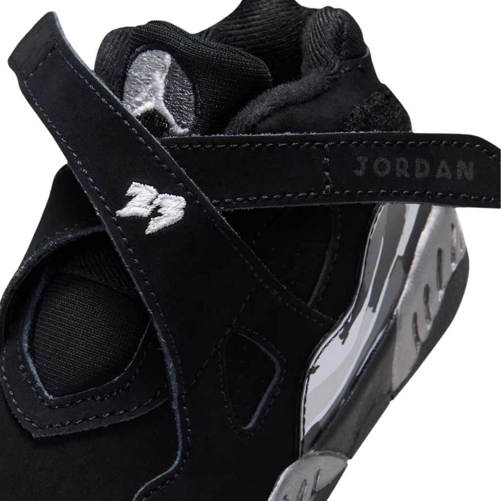 (TD) Air Jordan 8 Retro "Chrome" (2026) [305360-007] Sneakers in Black | FOOT NINJAS {8}