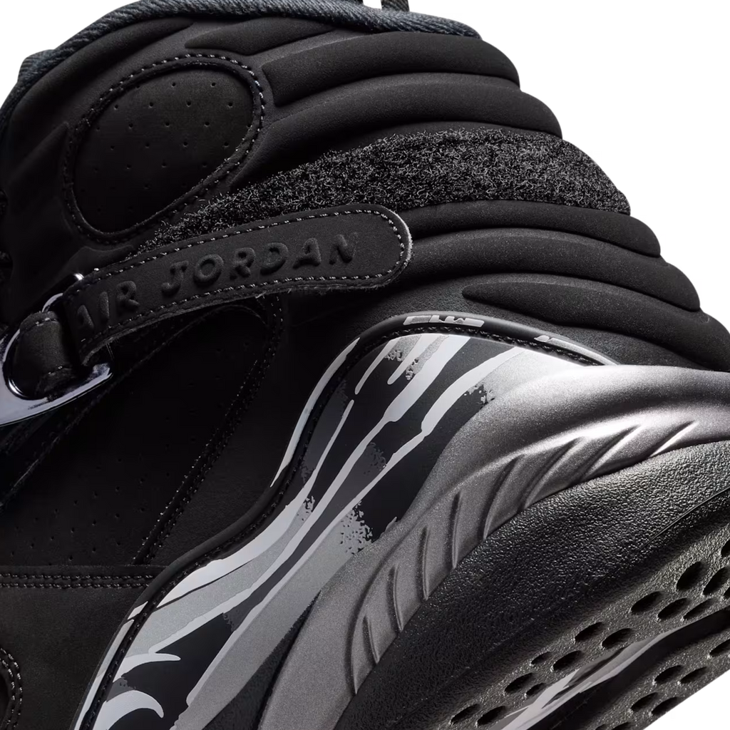 (Men's) Air Jordan 8 Retro "Chrome" (2026) [305381-007] Sneakers in Black | FOOT NINJAS {8}