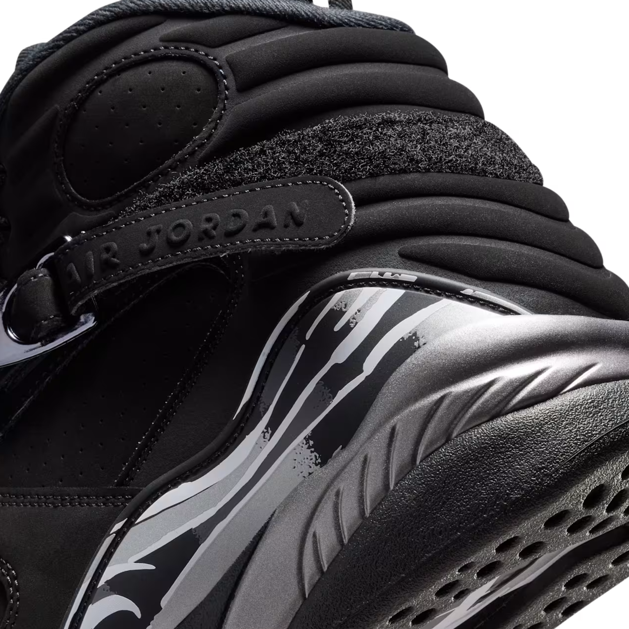 (Men's) Air Jordan 8 Retro "Chrome" (2026) [305381-007] Sneakers in Black | FOOT NINJAS {8}