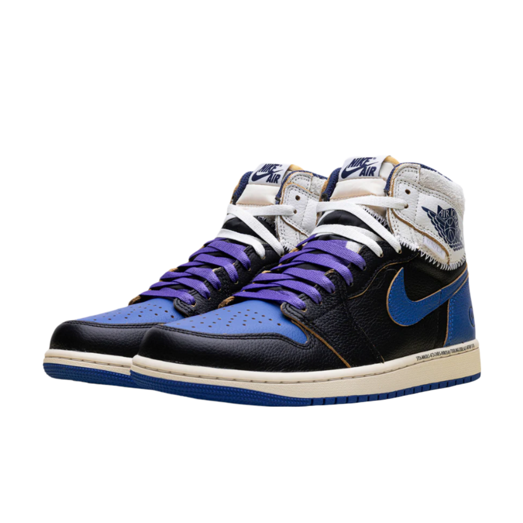 (Men's) Air Jordan 1 Retro High OG x Fragment Design x Union LA "Black / Sport Royal" (2026) [IO7847-001] Sneakers in Blue | FOOT NINJAS {2}