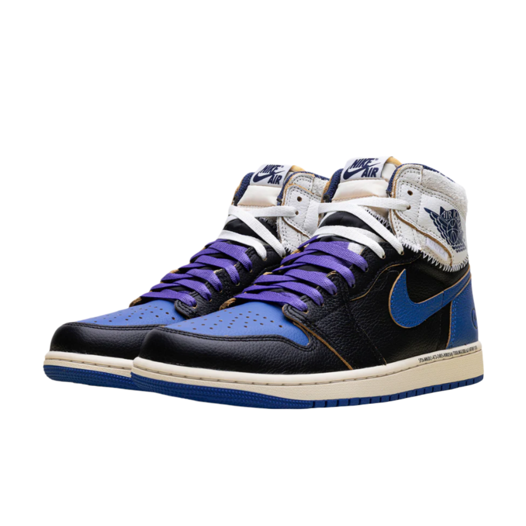 (Men's) Air Jordan 1 Retro High OG x Fragment Design x Union LA "Black / Sport Royal" (2026) [IO7847-001] Sneakers in Blue | FOOT NINJAS {2}