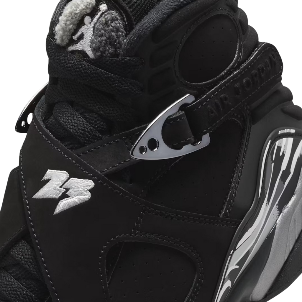 (GS) Air Jordan 8 Retro "Chrome" (2026) [305368-007] Sneakers in Black | FOOT NINJAS {7}
