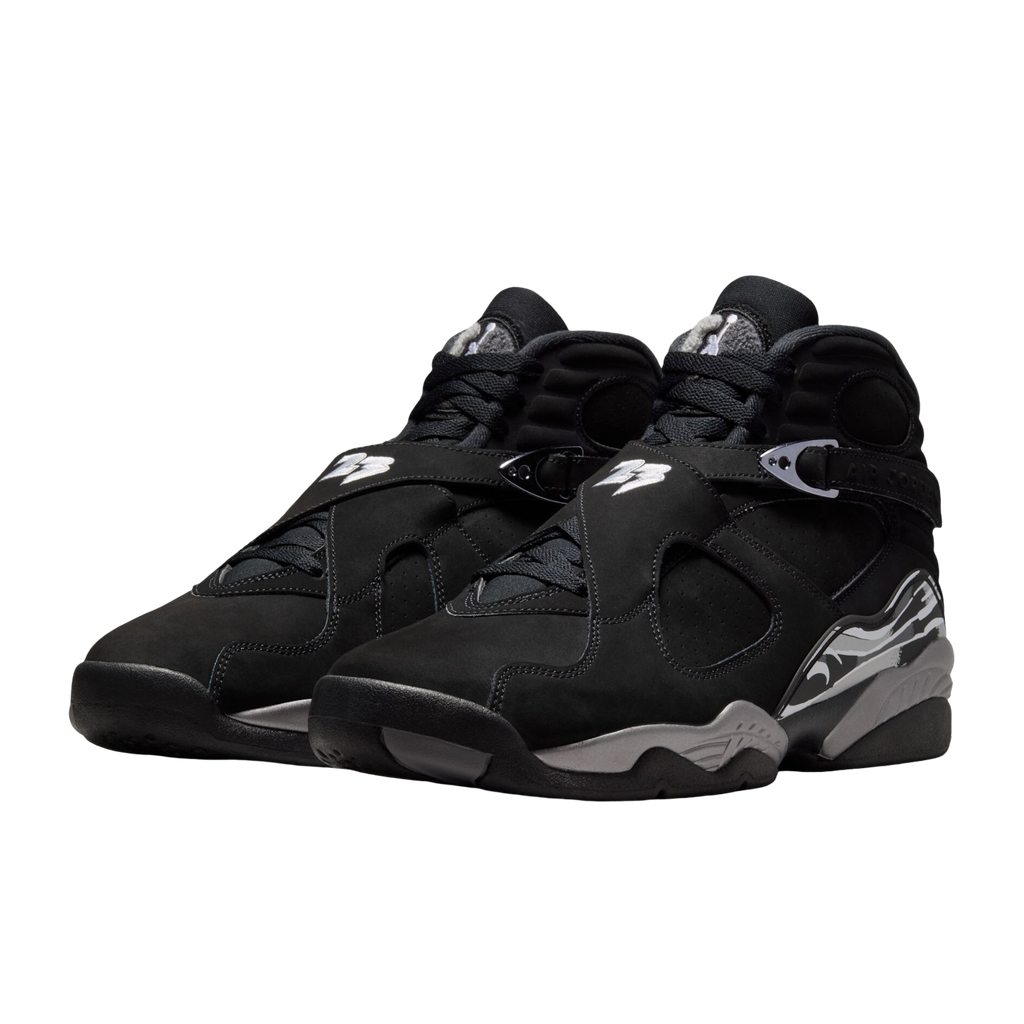 (Men's) Air Jordan 8 Retro "Chrome" (2026) [305381-007] Sneakers in Black | FOOT NINJAS {3}
