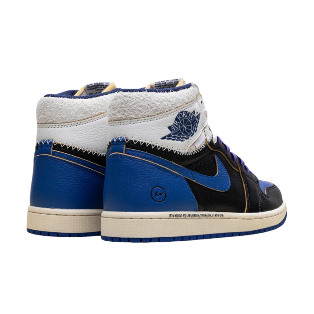 (Men's) Air Jordan 1 Retro High OG x Fragment Design x Union LA "Black / Sport Royal" (2026) [IO7847-001] Sneakers in Blue | FOOT NINJAS {3}