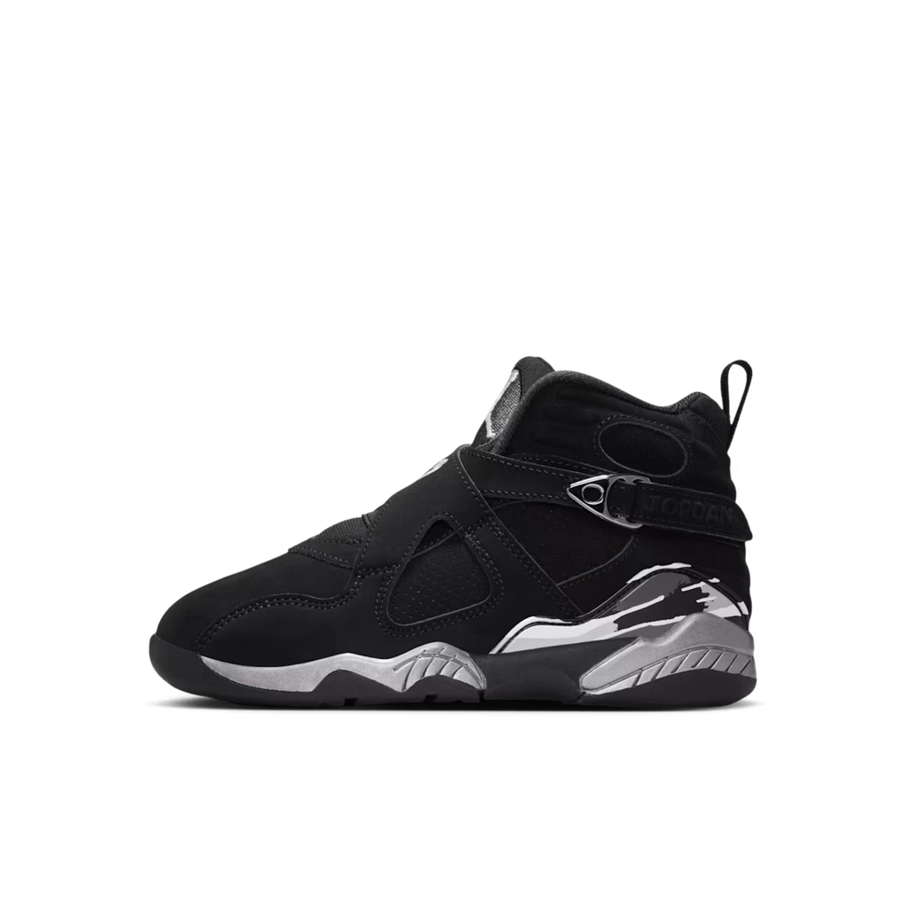 (PS) Air Jordan 8 Retro "Chrome" (2026) [305369-007] Sneakers in Black | FOOT NINJAS {1}