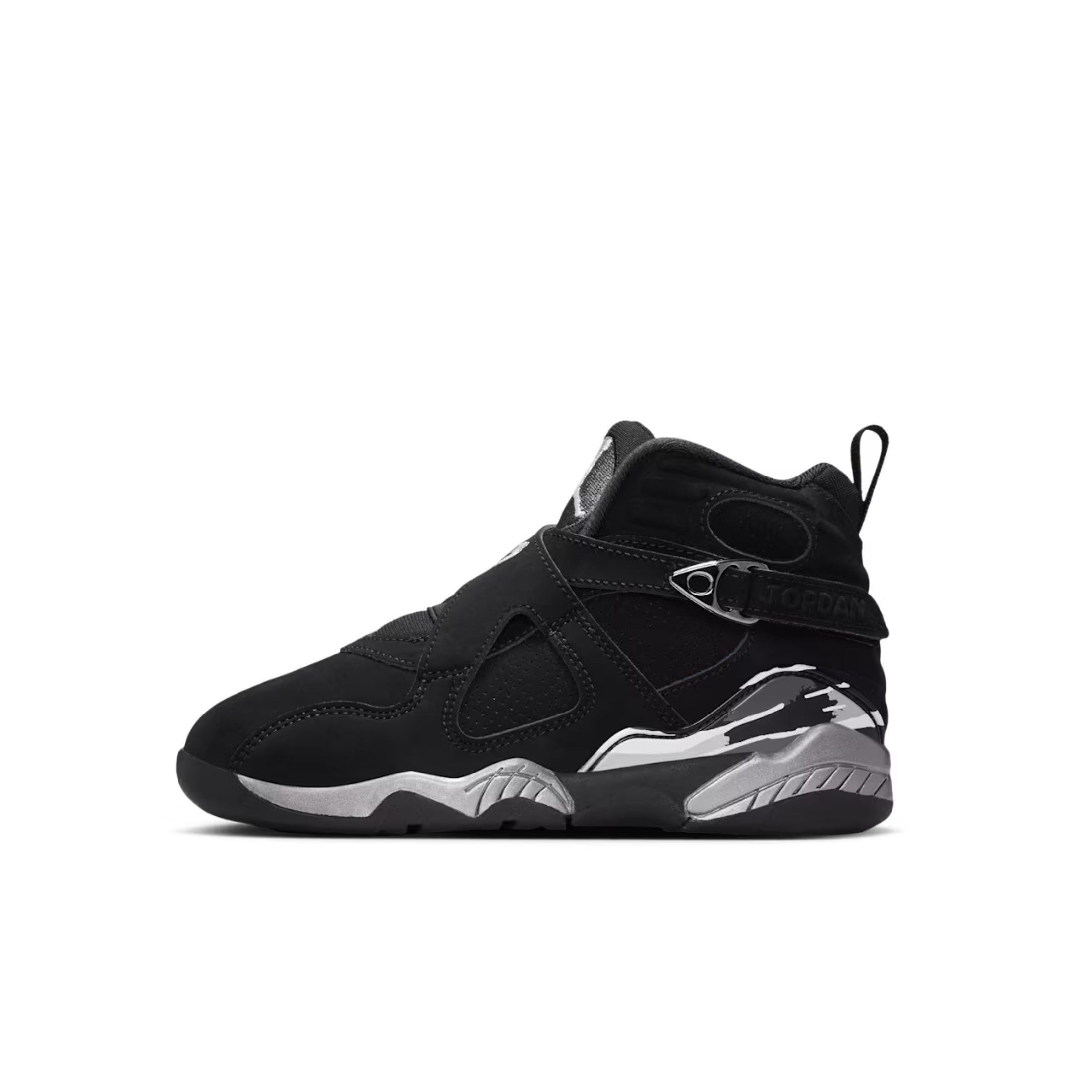 (PS) Air Jordan 8 Retro "Chrome" (2026) [305369-007] Sneakers in Black | FOOT NINJAS {1}