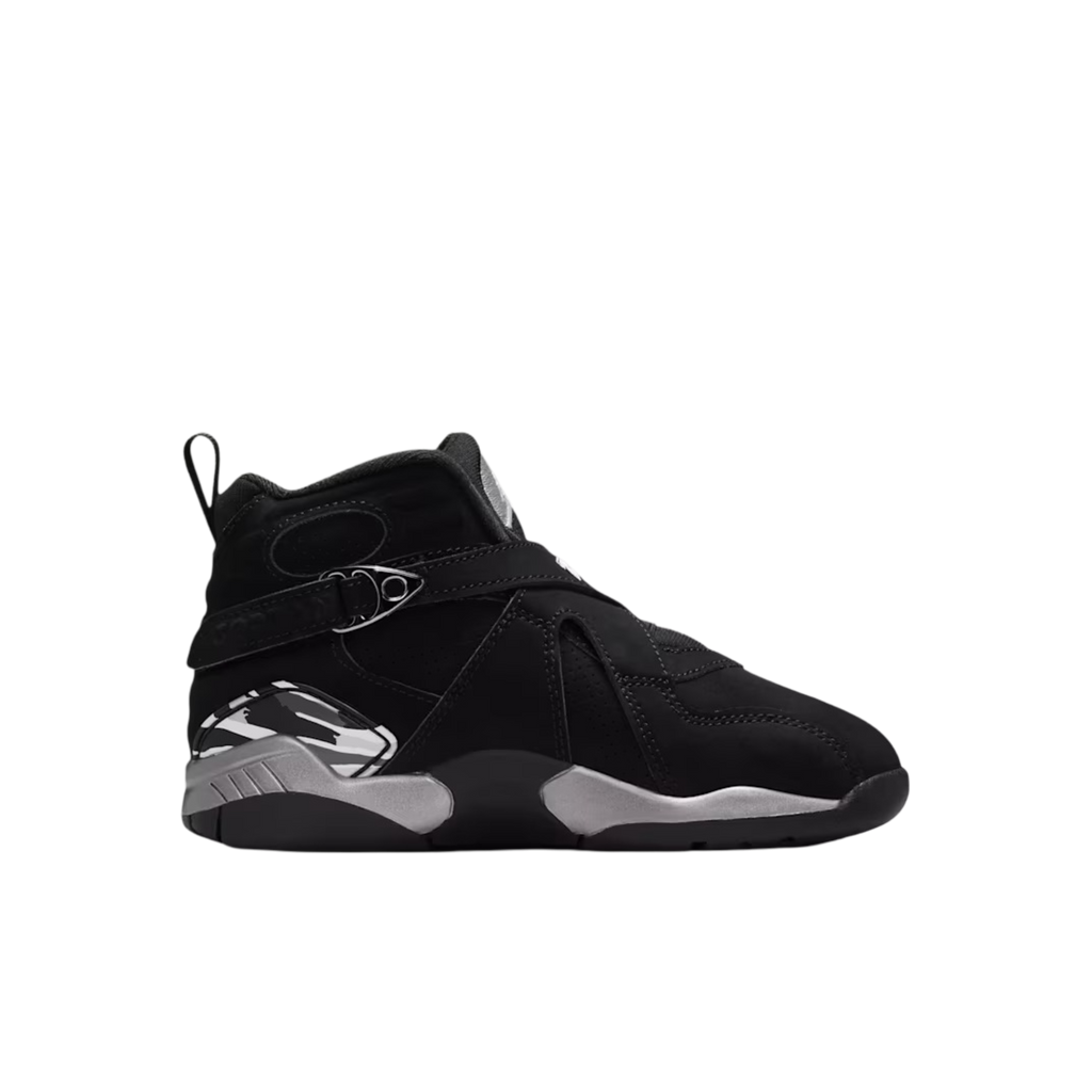 (PS) Air Jordan 8 Retro "Chrome" (2026) [305369-007] Sneakers in Black | FOOT NINJAS {2}