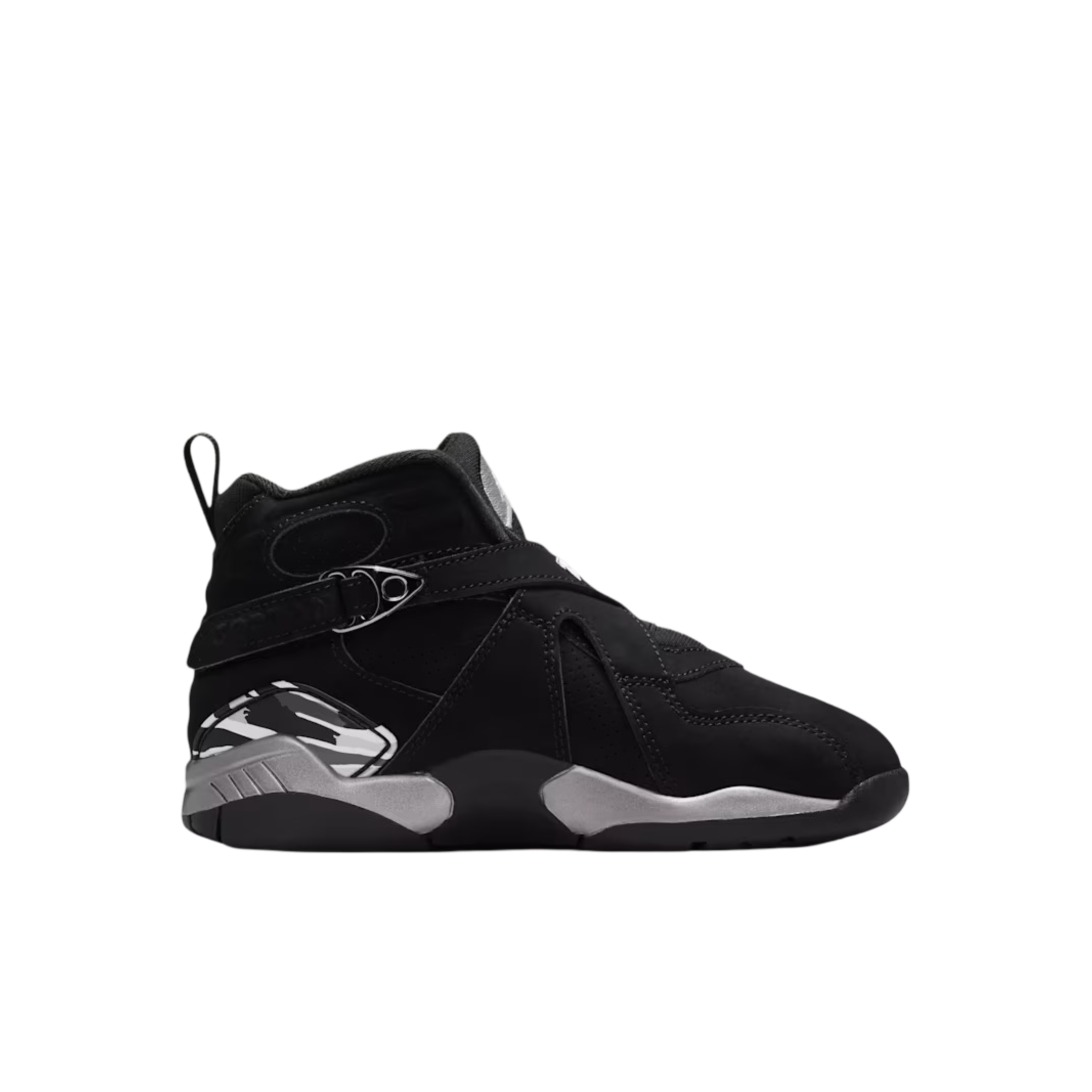 (PS) Air Jordan 8 Retro "Chrome" (2026) [305369-007] Sneakers in Black | FOOT NINJAS {2}