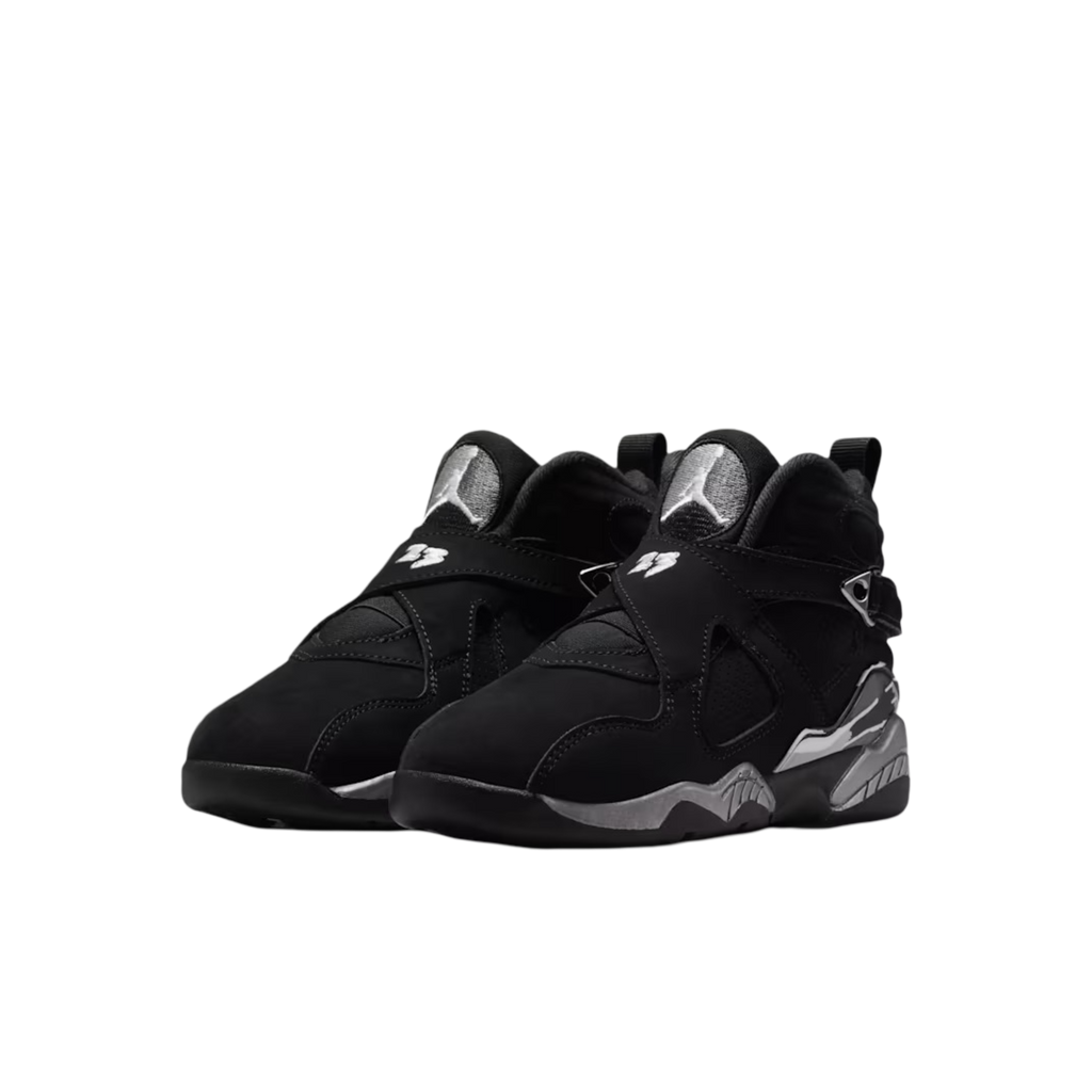 (PS) Air Jordan 8 Retro "Chrome" (2026) [305369-007] Sneakers in Black | FOOT NINJAS {3}