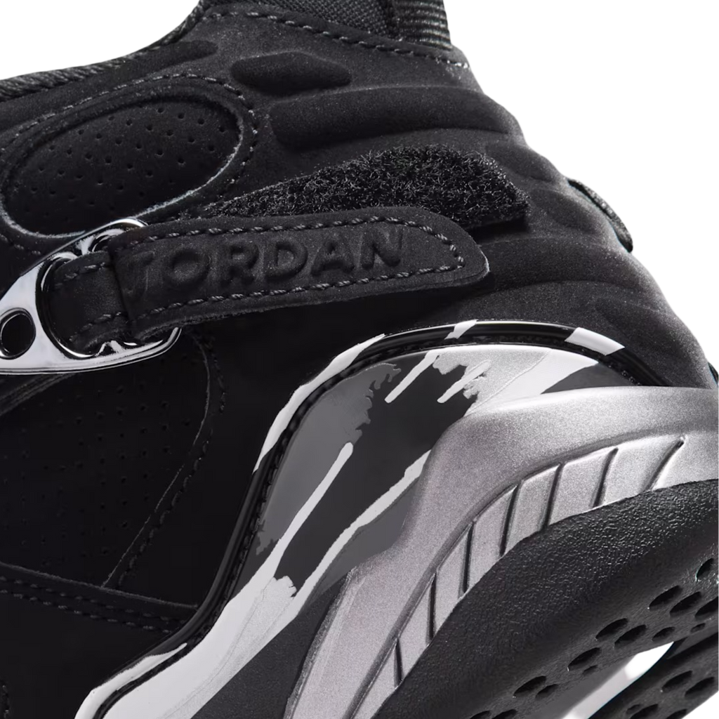 (PS) Air Jordan 8 Retro "Chrome" (2026) [305369-007] Sneakers in Black | FOOT NINJAS {8}