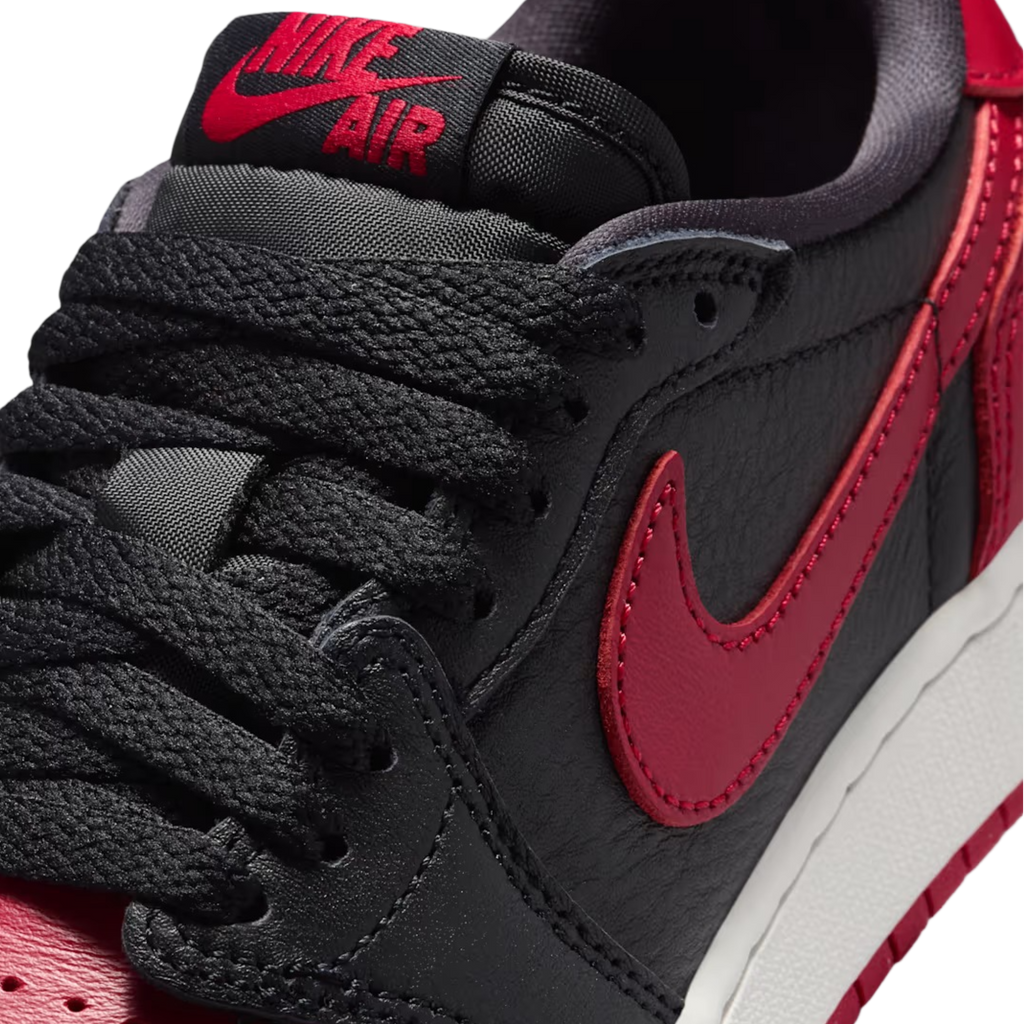 (GS) Air Jordan 1 Retro Low OG "Bred / Banned" (2026) [IW6277-001] Sneakers in Black | FOOT NINJAS {7}
