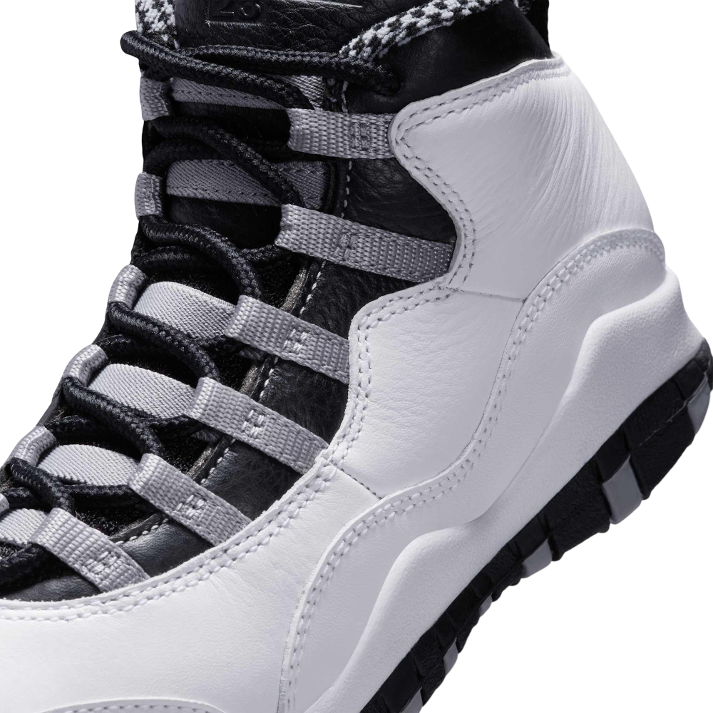 (GS) Air Jordan 10 Retro "OG Steel" (2025) [IB7359-104] Sneakers in White | FOOT NINJAS {7}