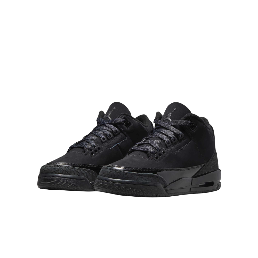 (GS) Air Jordan 3 Retro "Black Cat" (2025) [DM0967-001] Sneakers in Black | FOOT NINJAS {3}