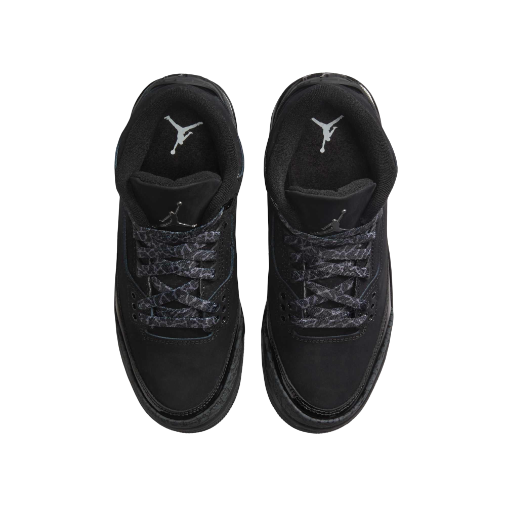 (GS) Air Jordan 3 Retro "Black Cat" (2025) [DM0967-001] Sneakers in Black | FOOT NINJAS {4}