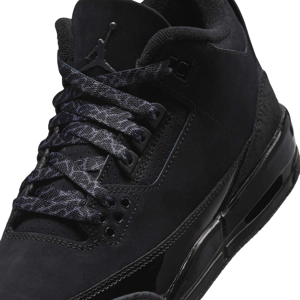 (GS) Air Jordan 3 Retro "Black Cat" (2025) [DM0967-001] Sneakers in Black | FOOT NINJAS {7}