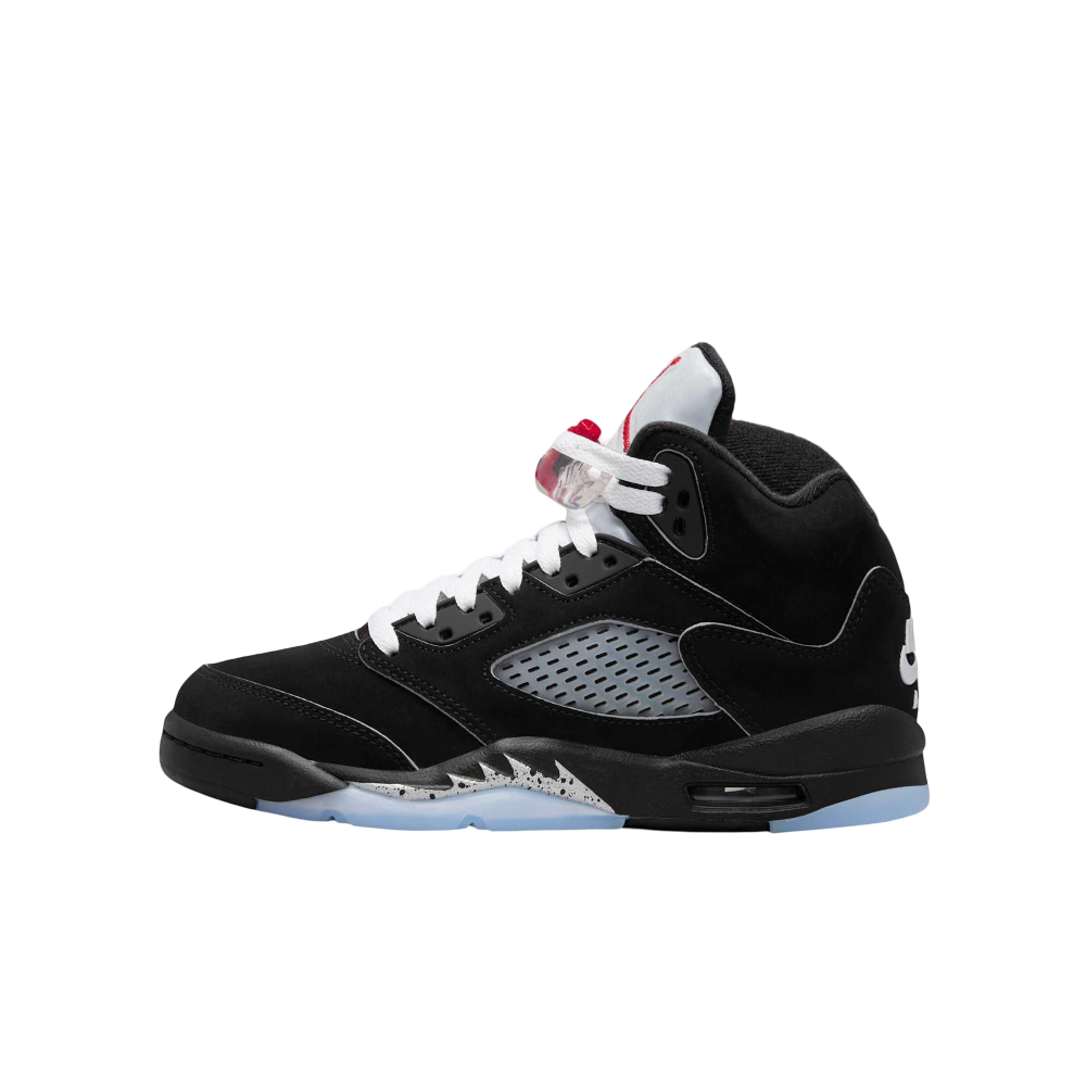 (GS) Air Jordan 5 Retro "Reimagined Black / Metallic Silver" (2025) [HF3976-001] Sneakers in Black | FOOT NINJAS {1}