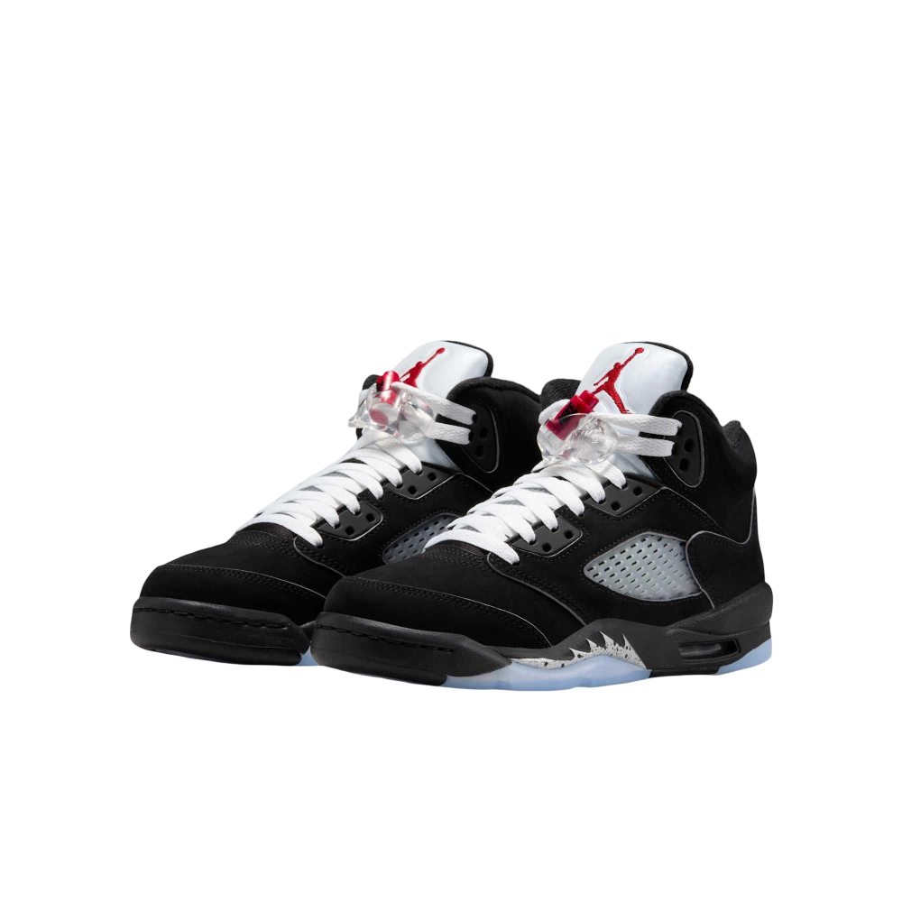 (GS) Air Jordan 5 Retro "Reimagined Black / Metallic Silver" (2025) [HF3976-001] Sneakers in Black | FOOT NINJAS {3}