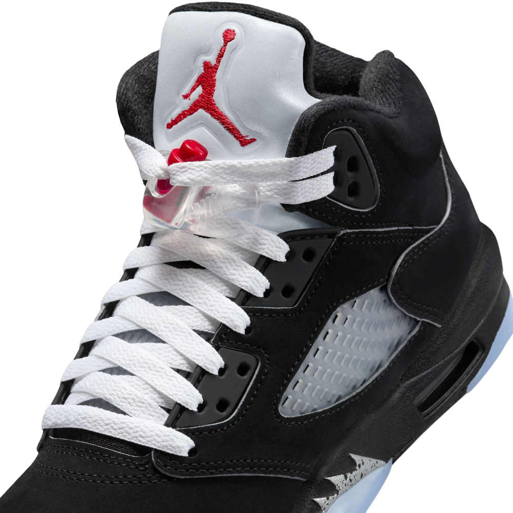(GS) Air Jordan 5 Retro "Reimagined Black / Metallic Silver" (2025) [HF3976-001] Sneakers in Black | FOOT NINJAS {8}