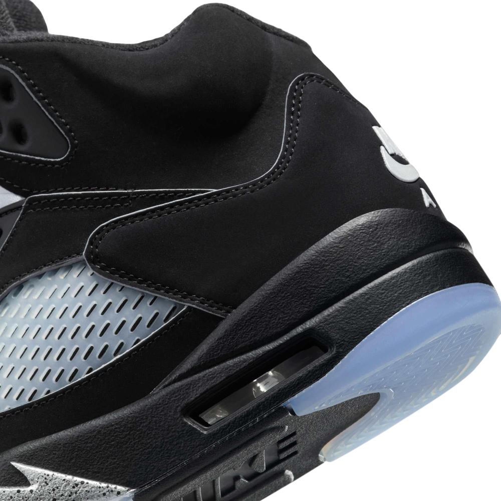 (GS) Air Jordan 5 Retro "Reimagined Black / Metallic Silver" (2025) [HF3976-001] Sneakers in Black | FOOT NINJAS {9}