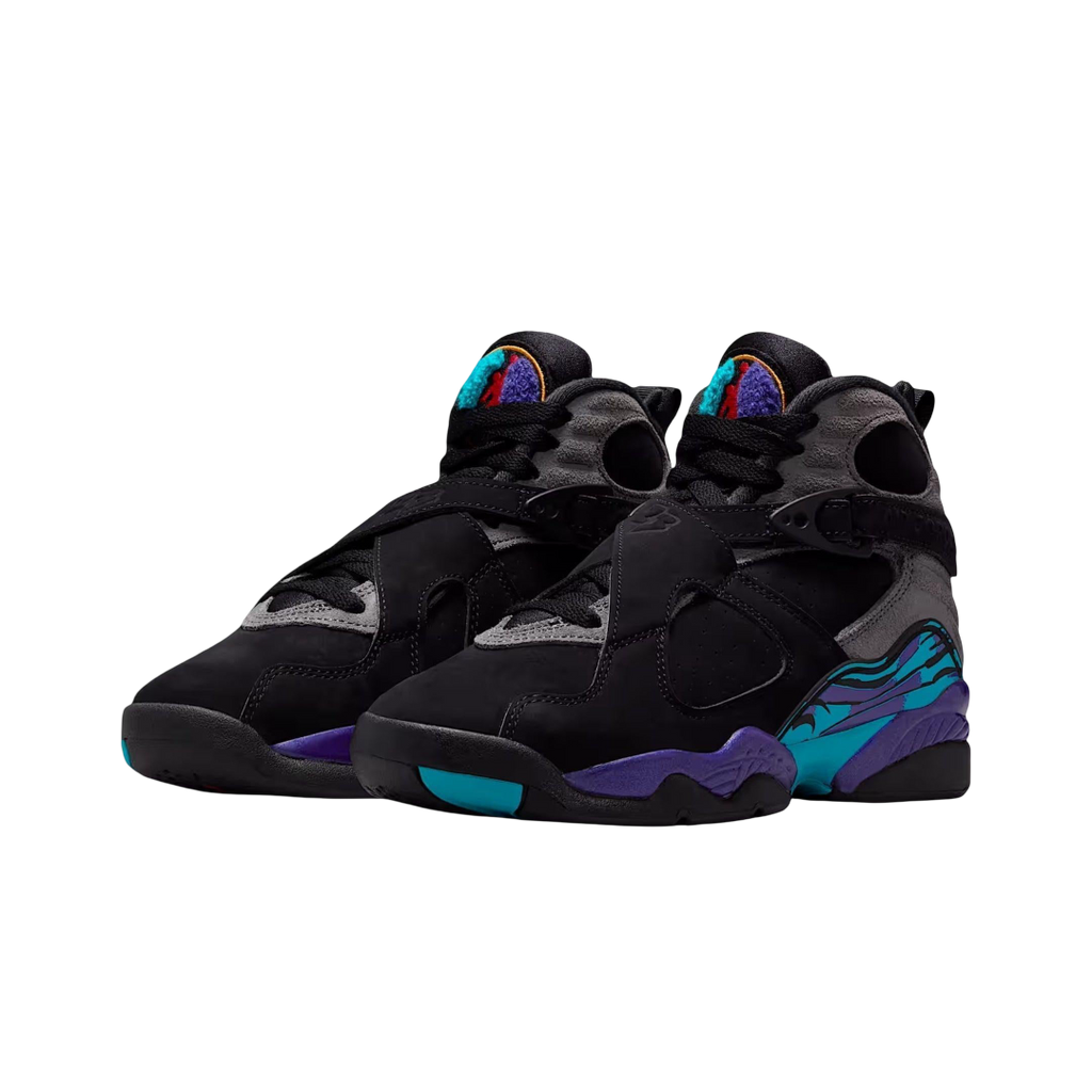(GS) Air Jordan 8 Retro "Aqua" (2025) [305368-006] Sneakers in Black | FOOT NINJAS {3}
