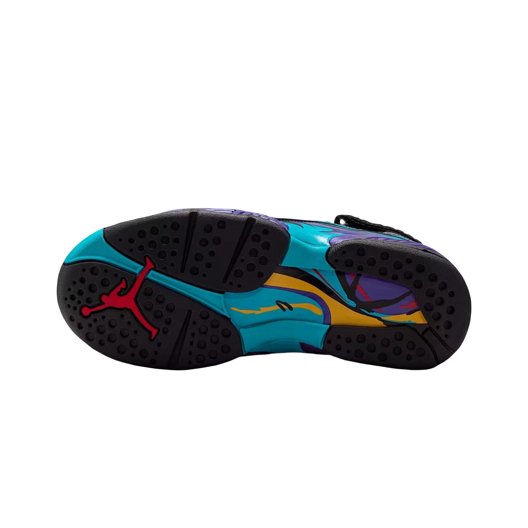 (GS) Air Jordan 8 Retro "Aqua" (2025) [305368-006] Sneakers in Black | FOOT NINJAS {6}