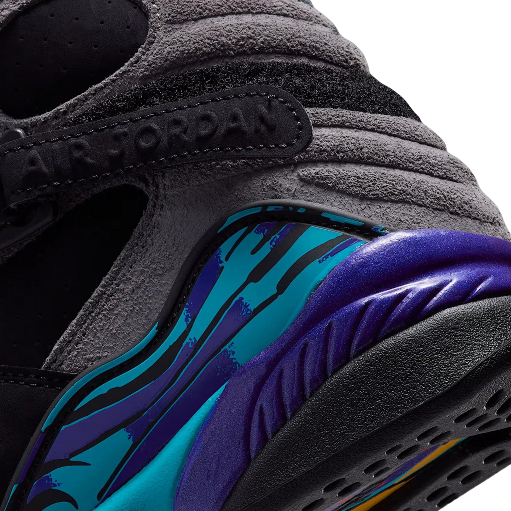 (GS) Air Jordan 8 Retro "Aqua" (2025) [305368-006] Sneakers in Black | FOOT NINJAS {8}
