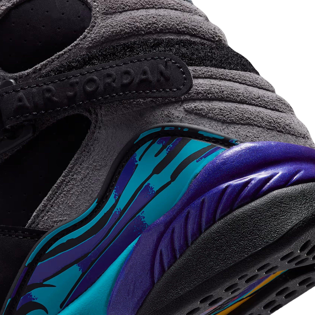 (GS) Air Jordan 8 Retro "Aqua" (2025) [305368-006] Sneakers in Black | FOOT NINJAS {8}