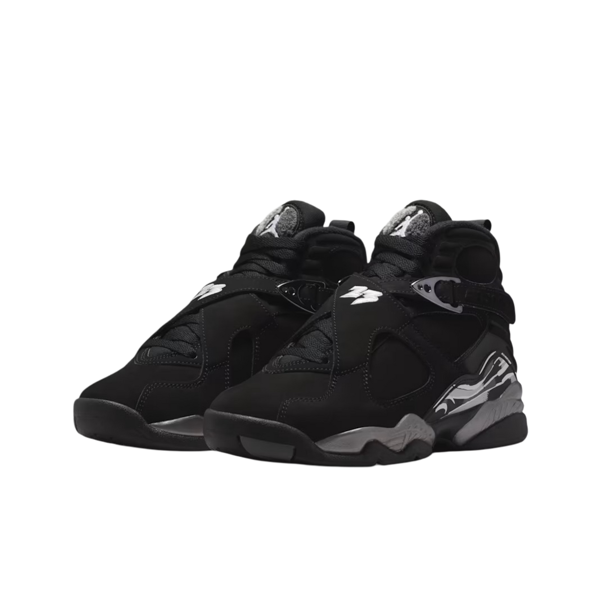 (GS) Air Jordan 8 Retro "Chrome" (2026) [305368-007] Sneakers in Black | FOOT NINJAS {3}