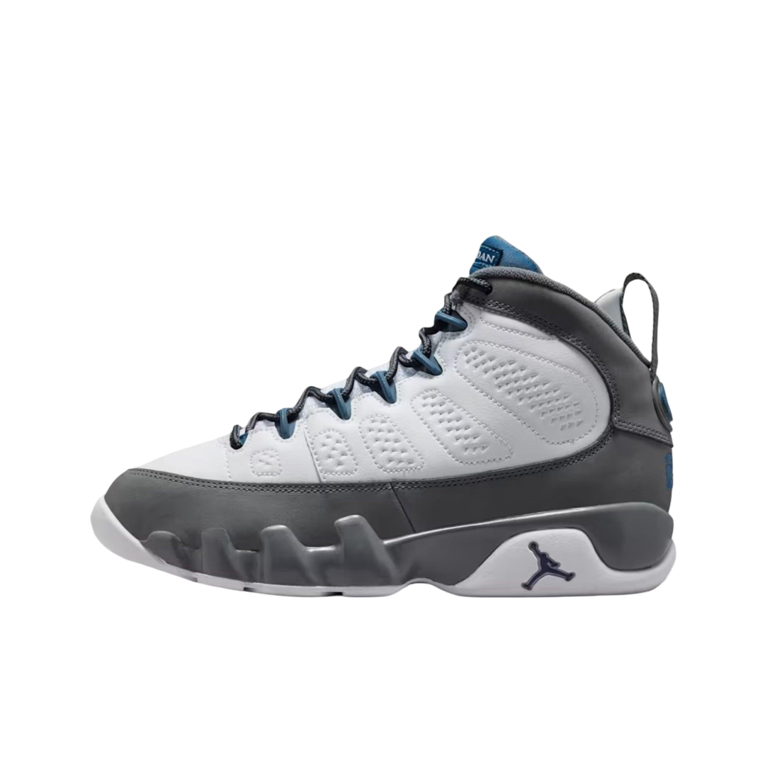 (GS) Air Jordan 9 Retro "Flint Grey / French Blue" (2026) [HV4574-100] Sneakers in Grey | FOOT NINJAS {1}
