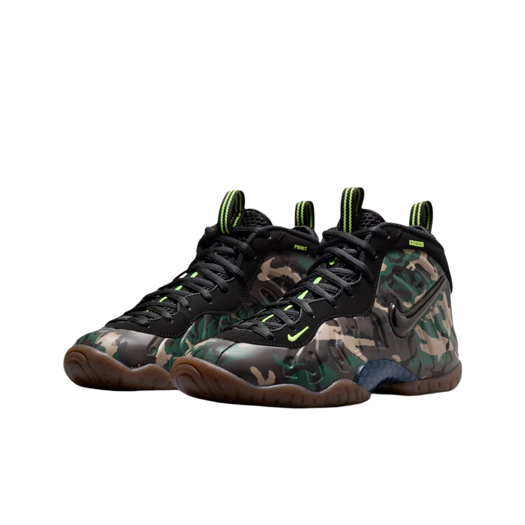 (GS) Nike Air Little Foamposite Pro "Green Camo" (2026) [IV7555-001] Sneakers in Multicolor | FOOT NINJAS {3}