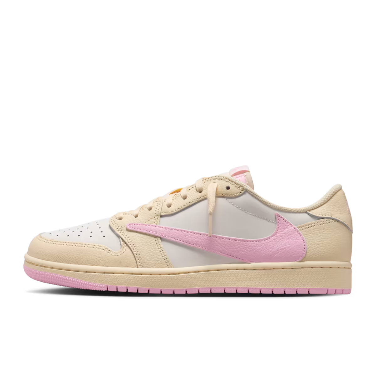 (Men's) Air Jordan 1 Low OG SP x Cactus Jack x Travis Scott "Shy Pink" (2026) [IQ7604-100] Sneakers in Pink | FOOT NINJAS {1}