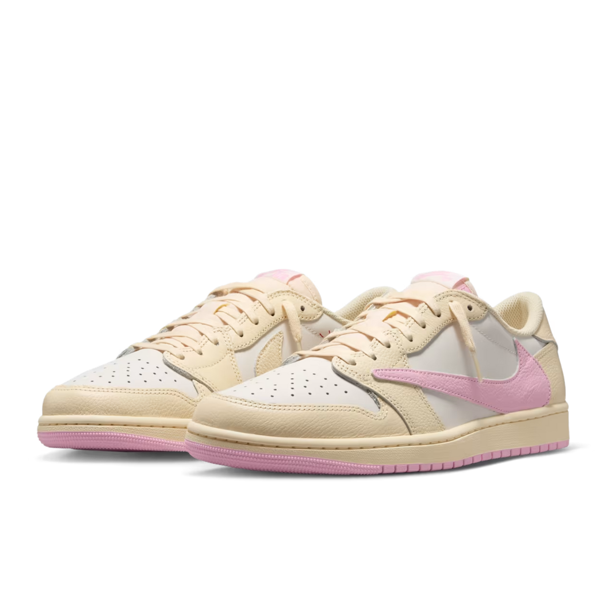 (Men's) Air Jordan 1 Low OG SP x Cactus Jack x Travis Scott "Shy Pink" (2026) [IQ7604-100] Sneakers in Pink | FOOT NINJAS {3}